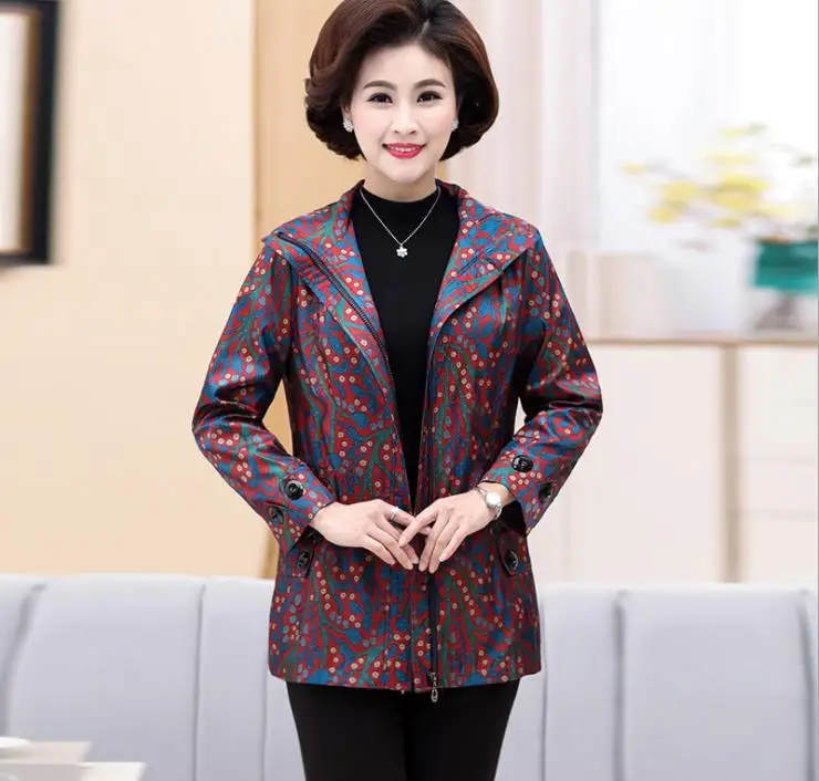 Women's spring and autumn print jacket thin windbreaker | Женская одежда