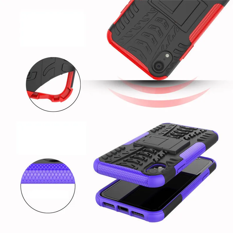 Для iphone X XS чехол для MAX XR Heavy Duty Armor Stand силиконовый резиновый Жесткий Чехол 6 6s 7 8 plus