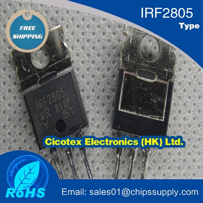 

5 шт./лот IRF2805PBF TO-220 MOSFET N-CH 55V 75A TO-220AB IRF2805