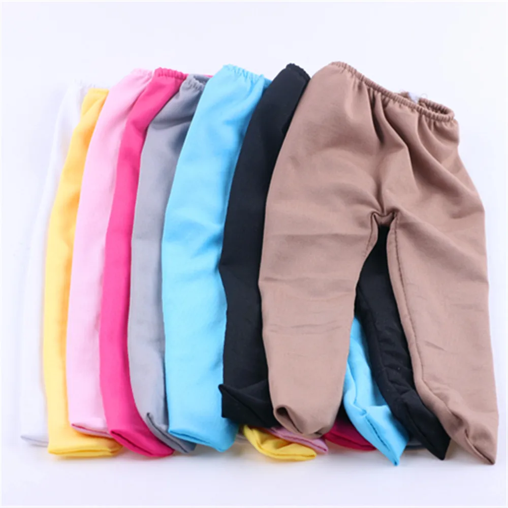 

8 Colors Doll Leggings Solid Colors High quality Leggings For 18 Inch American Doll & 43 Cm Born Doll For Generation Girl`s Toy