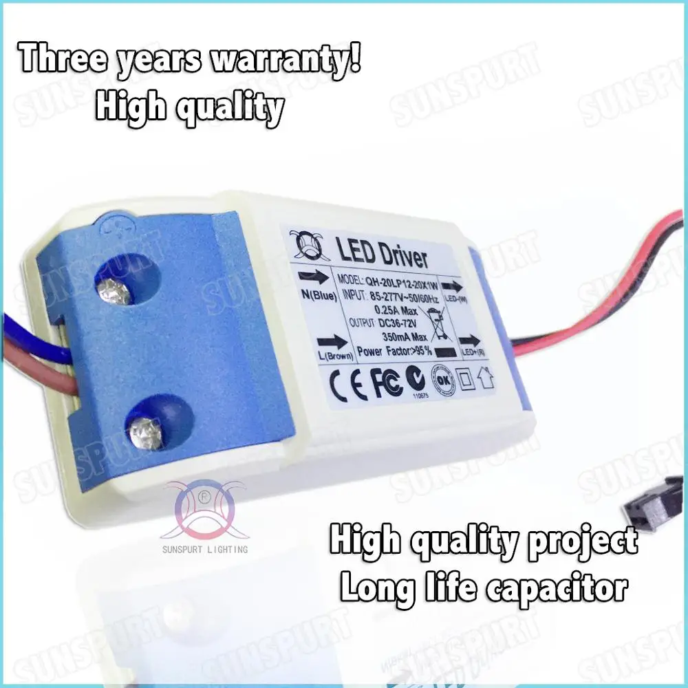5 20 шт. наземный TUV CE EMC LVD PF внешний Вт AC85 277V светодиодный драйвер 6 10Cx3W 600mA DC18 34V