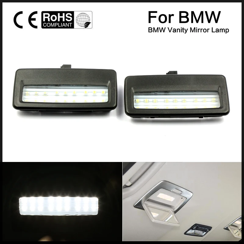 2 шт. Ошибка LED SMD косметическое зеркало козырек свет Подходит для Bmw F10 F11 F07 F01 F02