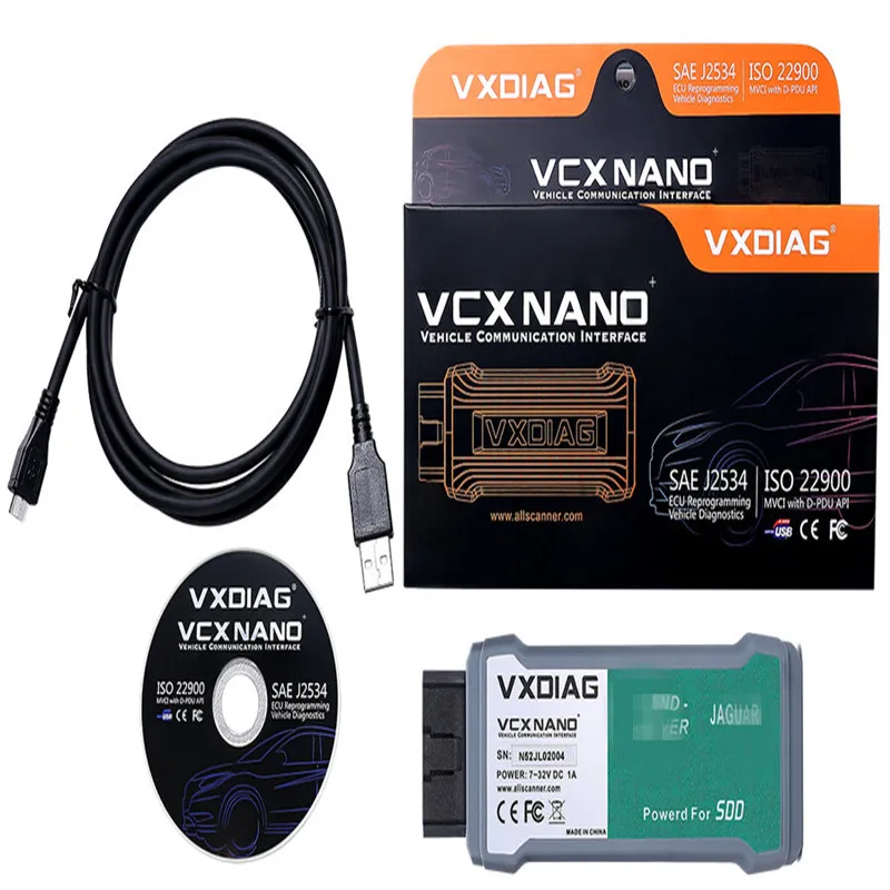 Лидер продаж оригинальный VXDIAG VCX NANO для Land Rover Jaguar программное обеспечение 2 в 1 SSD