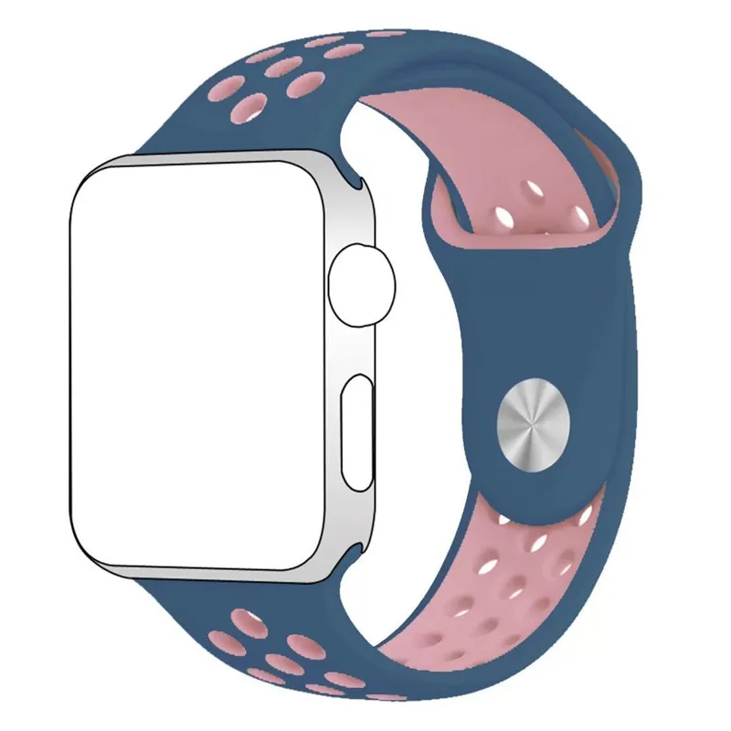 BUMVOR мягкий силиконовый браслет для наручных часов Apple Watch спортивный ремешок Serie5