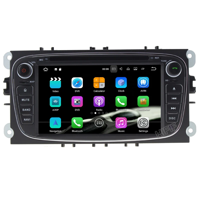8 ядерный автомобильный DVD плеер 2 Din 7 дюймов Android 10 для Ford Mondeo/Focus GPS навигация Carplay