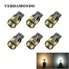 Автомобильные светодиодные лампы W5W T10 Canbus 5730 5630 SMD, 6 шт.