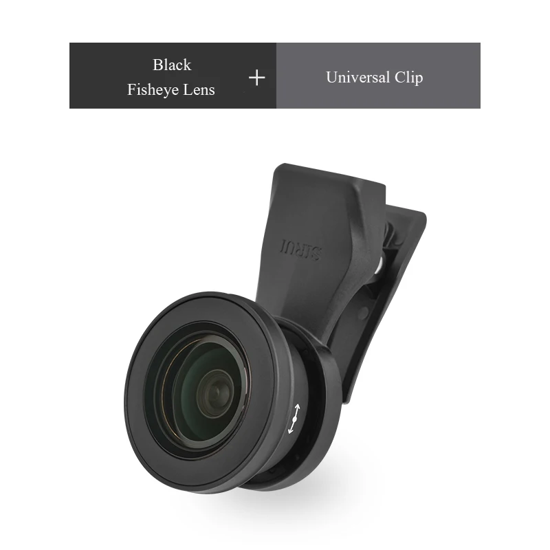 Black Fisheye SIRUI Мобильный объектив внешняя зеркальная камера высокого разрешения Набор Универсальный объектив для мобильного телефона макро портретный объектив широкоугольный объектив рыбий глаз - Цвет: Black Fisheye