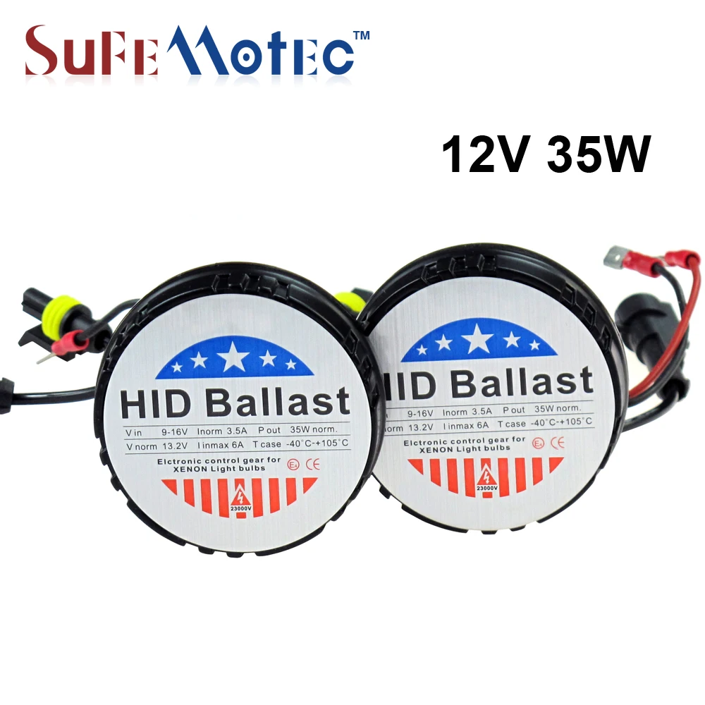 SUFEMOTEC 2 ШТ. Комплект Ксенона 12 В 35 Вт AC Мини Круглый Балласт Для H7 H1 H3 H11 H4 Bi Xenon HID