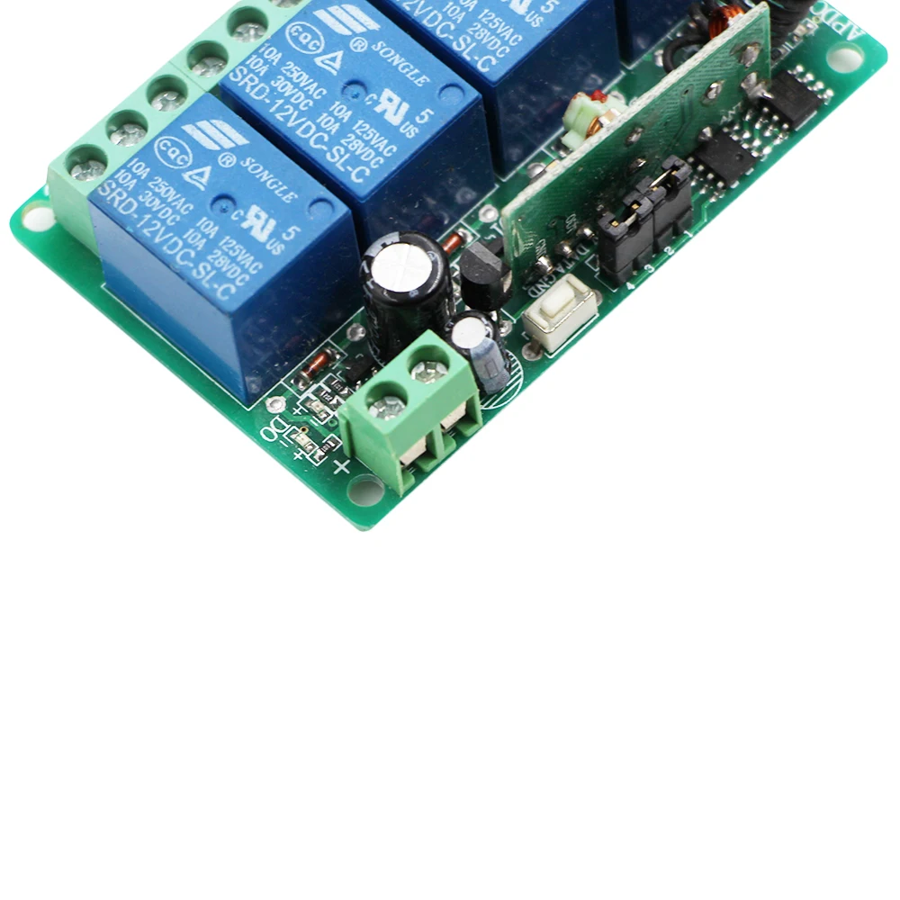 Лучшая цена беспроводной Радиоуправляемый переключатель 4 канальный приемник