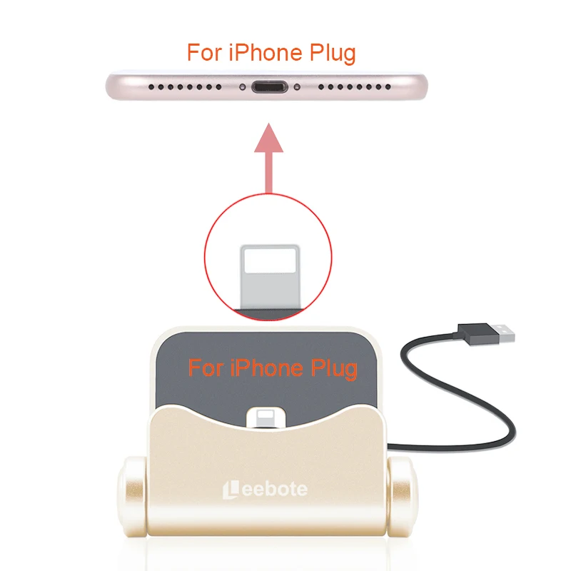 Leebote настольная USB зарядная док станция для iPhone X 8 7 6 6S Plus 5S 5 синхронизация данных