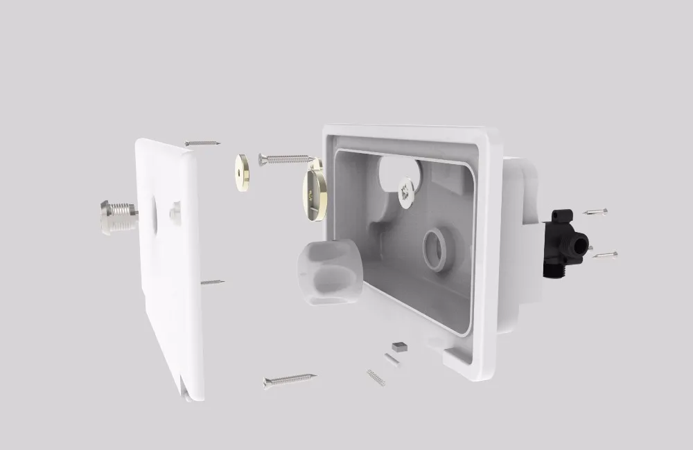 Tytxrv белый RV внешний душ поле комплект с замком-включает смеситель для душа шланг