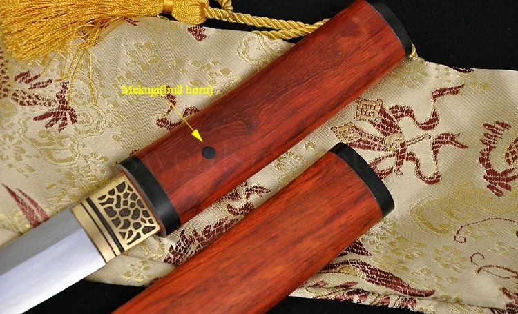 Твердый красный деревянный японский самурайский меч ширасая Танто полная Танг