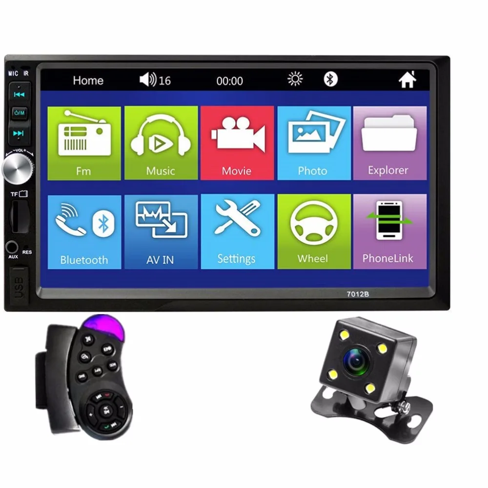 " HD цифровой дисплей Автомобильный Радио 2 Din MP5 Автомобильный плеер Bluetooth FM USB AUX автомобильный аудио стерео с камерой заднего вида радио Para авто