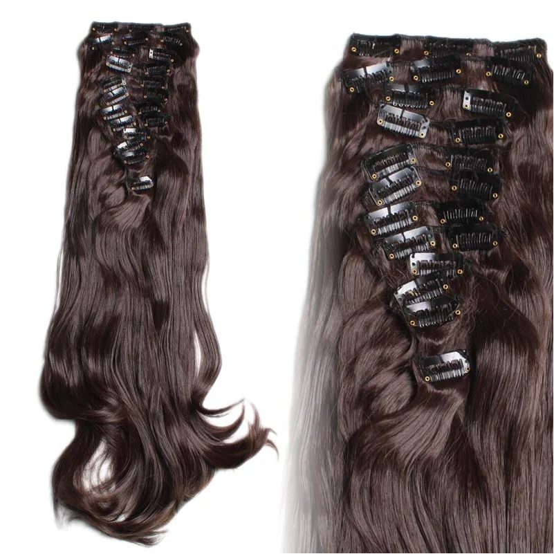 JOY & BEAUTY 12 шт./компл. наращивание волос на клипсах 22 дюйма натуральные и толстые