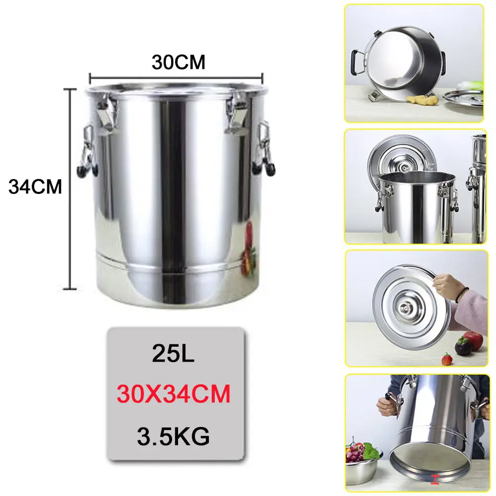 25 Litres 5 Gallon Запасные части для самогонного аппарата Still/домашний дистиллятор: 25L-175L 304 нержавеющий ферментатор резервуар для хранения продуктов, молока, вина, пива пивоваренный баррель - Цвет: 25 Litres 5 Gallon
