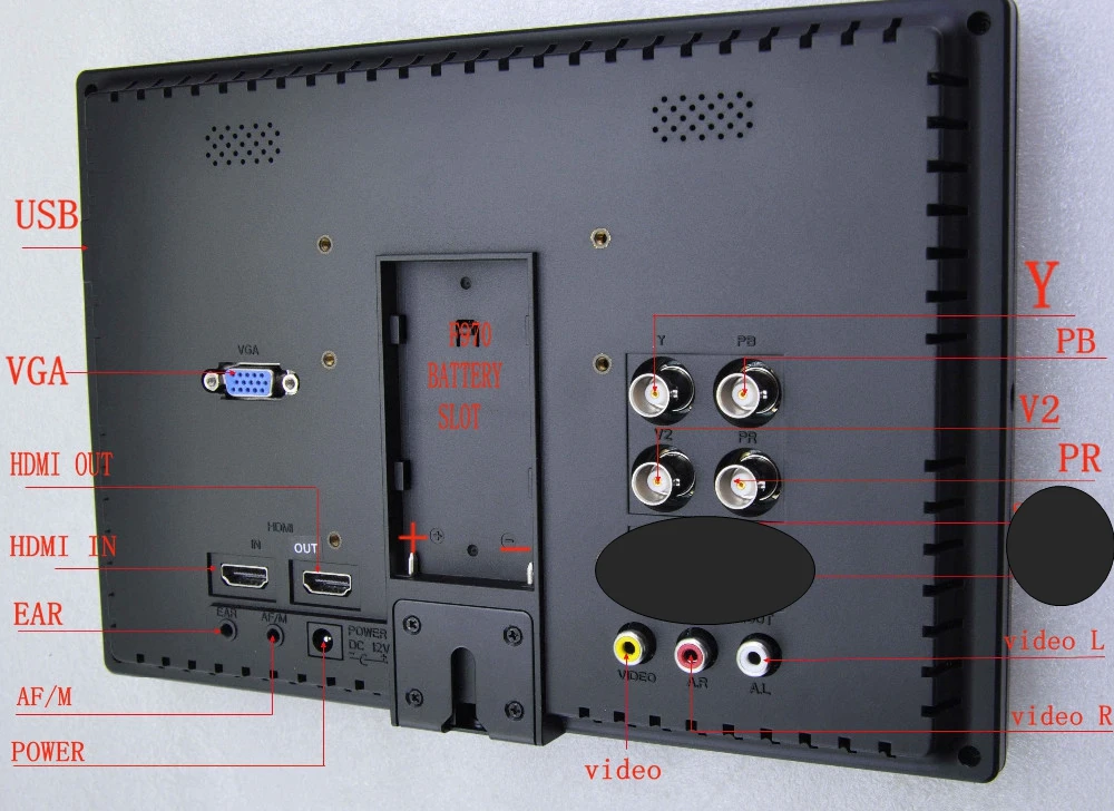 Новый 7 дюймовый IPS full hd dslr lcd waveform pro security монитор тестирования камеры serial с