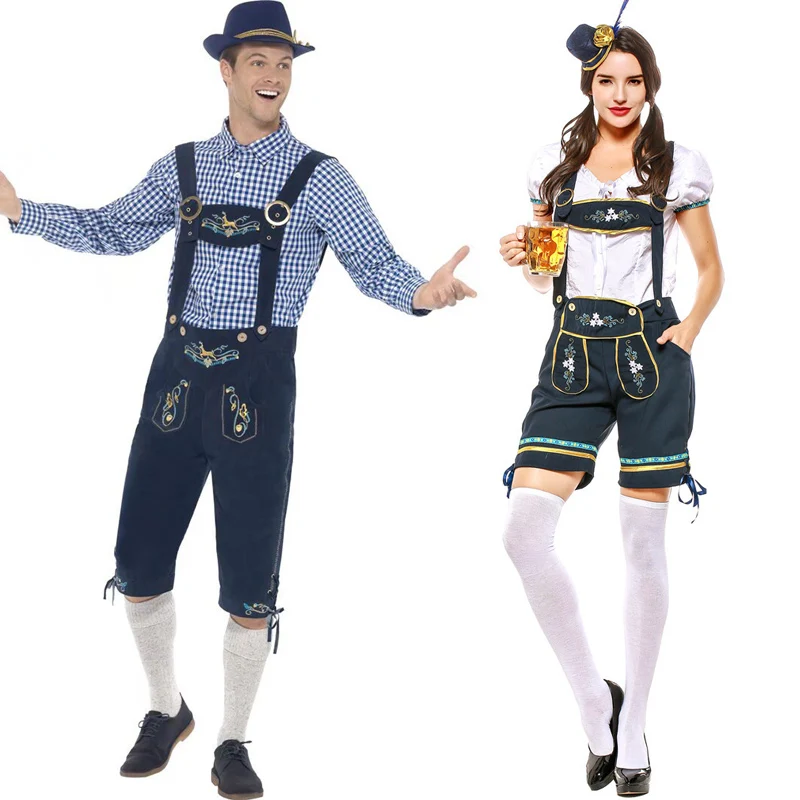 

Deluxe Bavaria Okotberfest Lederhosen Man Women Beer Festival Party Bar Girl Maid Outfit