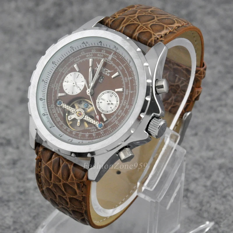 Роскошные Брендовые мужские армейские механические часы JARAGAR automatic Tourbillon