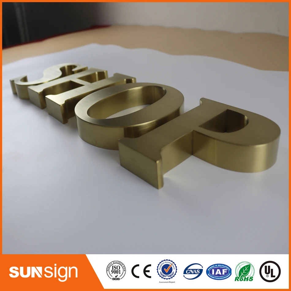 3D буквы из матовой нержавеющей стали без подсветки|3d stainless steel letters|brushed letterslight letters