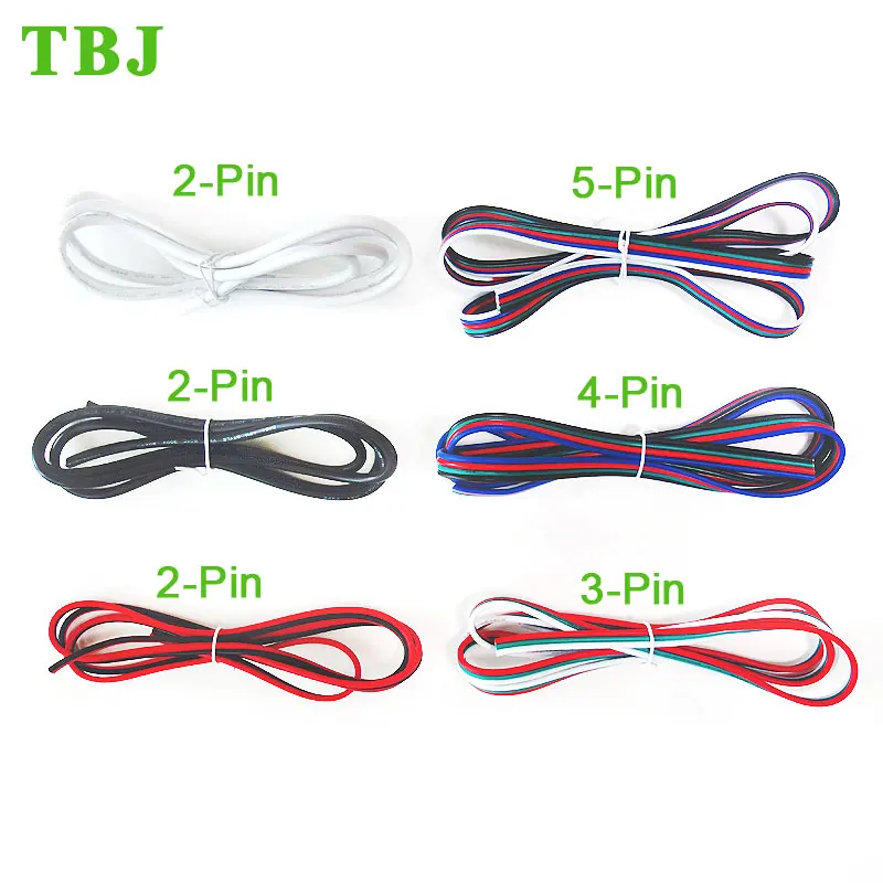 18AWG 20AWG 22AWG 2Pin 3Pin 4Pin 5Pin Электрический Удлинительный кабель светодиодный ных лент