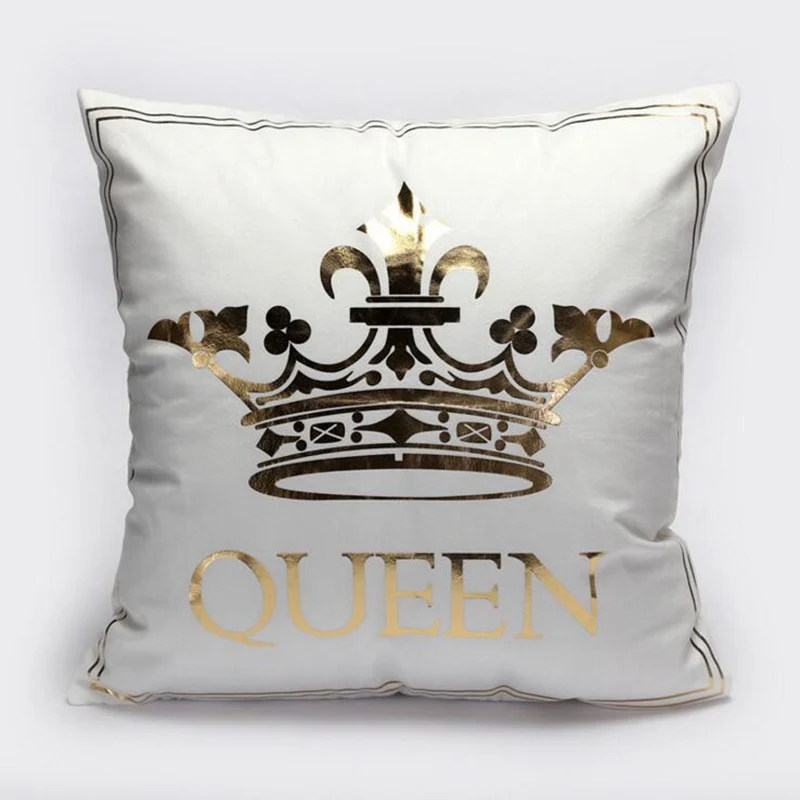 GSPC013 Love style Softer fabric Gold stamp pillow cover bedding pillowcase 45cm*45cm Home Decor decorative gold stamping Pillow cover - Цвет: GSPC013