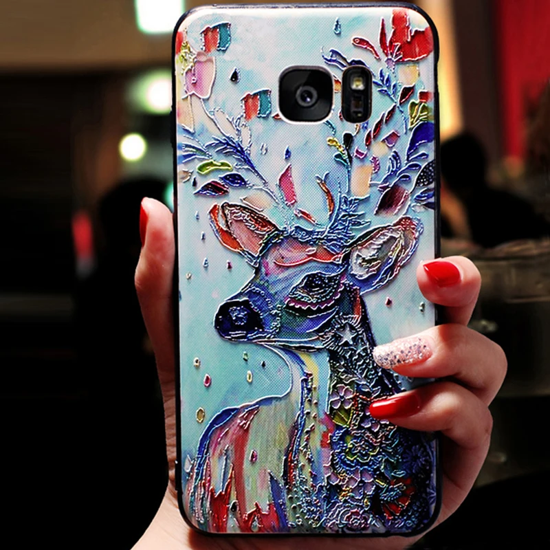 YonLinTan 3D Phone coque cover case For Samsung galaxy s 6 S6 / s6 Edge s6edge on Cartoon Silicone luxury Silicon back cases |