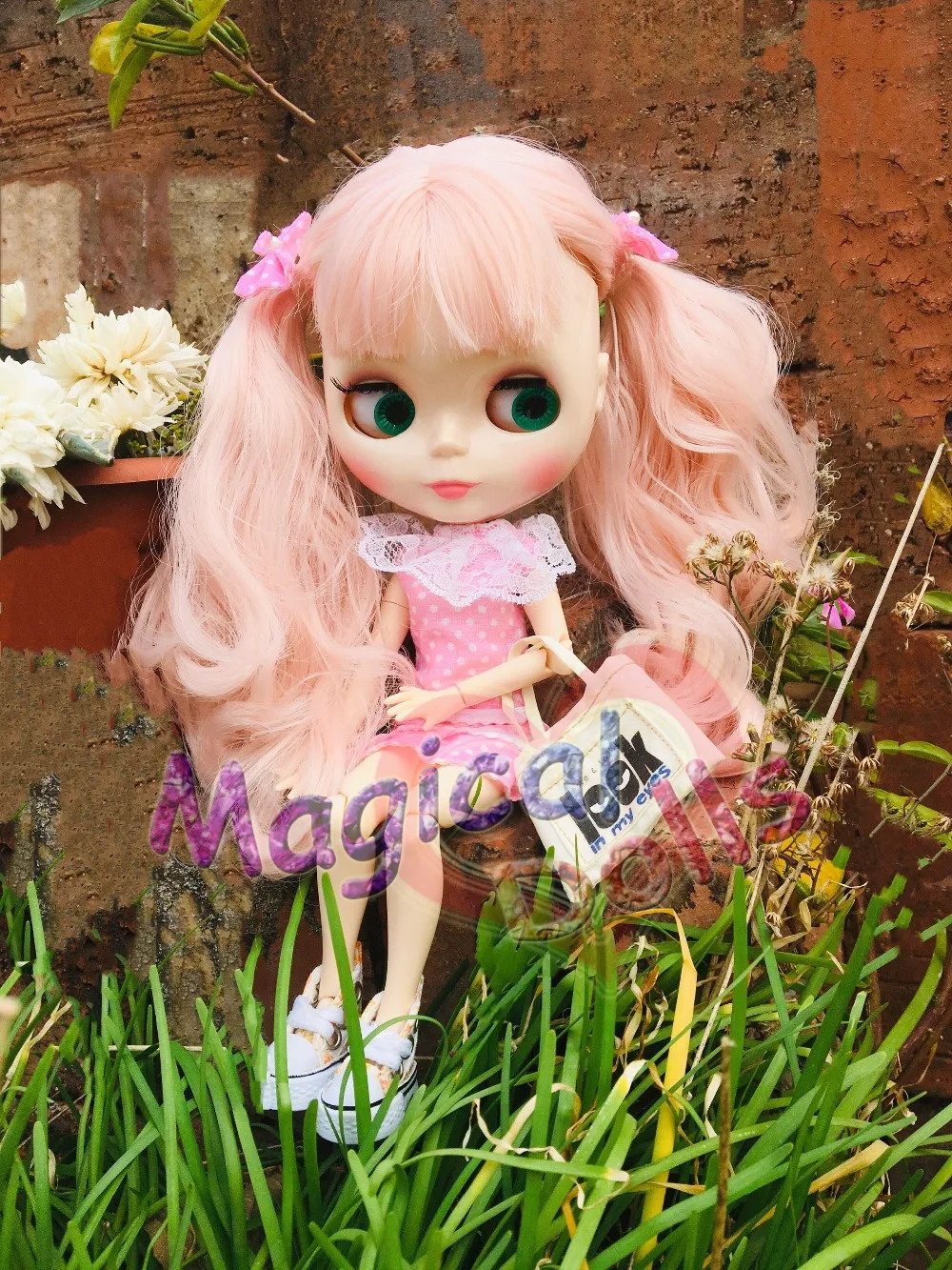 Free shipping cost lace collars dot casual kawaii clothes for blyth 1/6 dolls bowknot decoration layered dresses ball gown skirt | Игрушки и