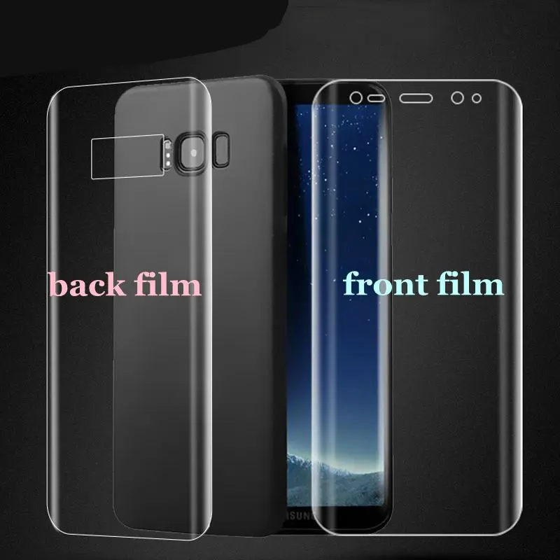 Передняя Задняя Защитная пленка для samsung Galaxy S8 S9 Plus Note 8 9 + задняя защитная S7