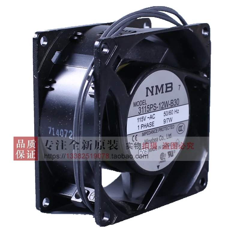 Новый NMB-MAT NMB 3115PS-12W-B30 AC115V 8038 молчание осевой вентилятор охлаждения |