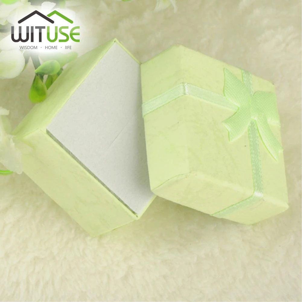 4X4X3CM ES4540 2 размера, синий, бежевый, розовый, черный цвет, коробка для ювелирных изделий, коробка для ювелирных изделий, браслет, подвеска, кольцо, ожерелье, ювелирные изделия, подарочная коробка - Цвет: 4X4X3CM ES4540