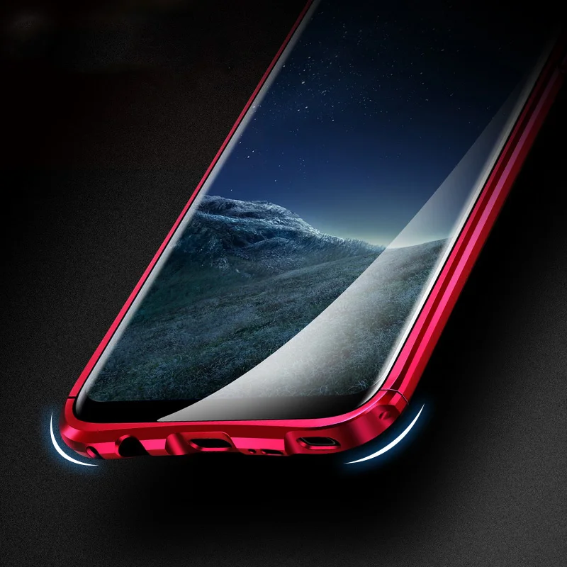 Для samsung Galaxy S8 S9 Note 8 чехол из алюминиевого сплава с металлической рамкой+ акриловая задняя крышка для samsung note8 9 чехол s