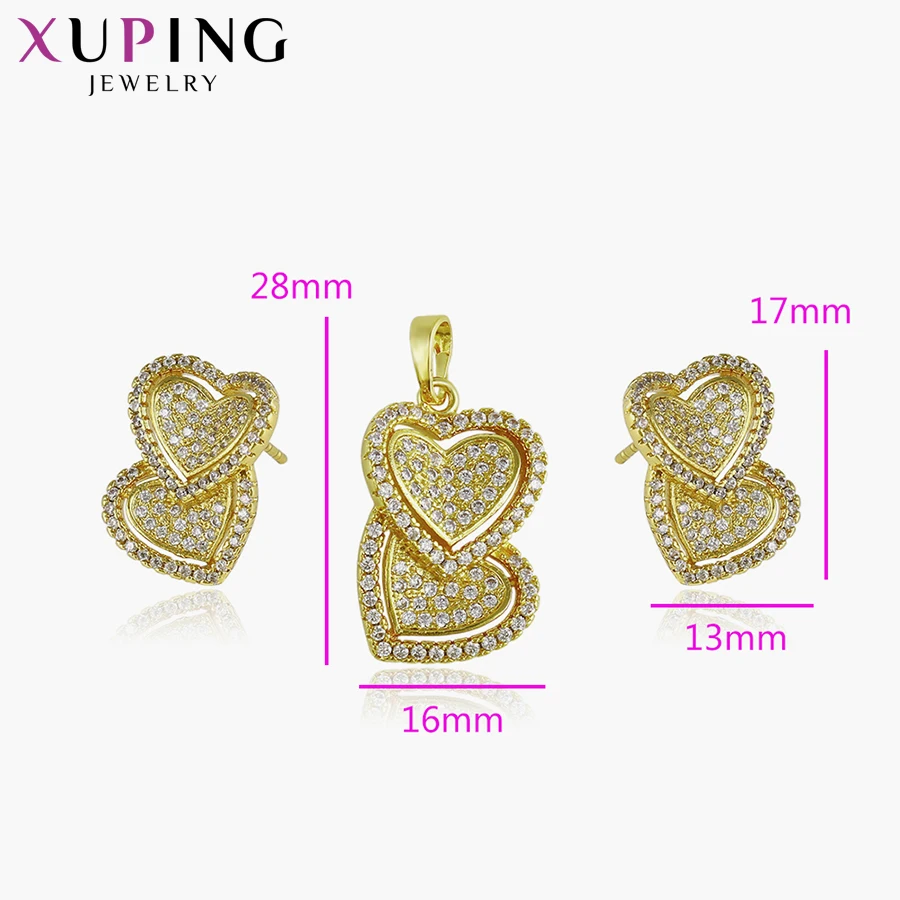 Xuping Роскошные модные Ювелирные наборы светильник-золотого цвета для женщин