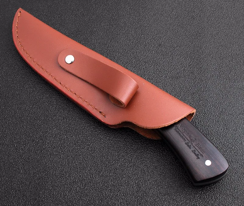 Высокоуглеродистая сталь дамасский узор с фиксированным лезвием охотничий нож