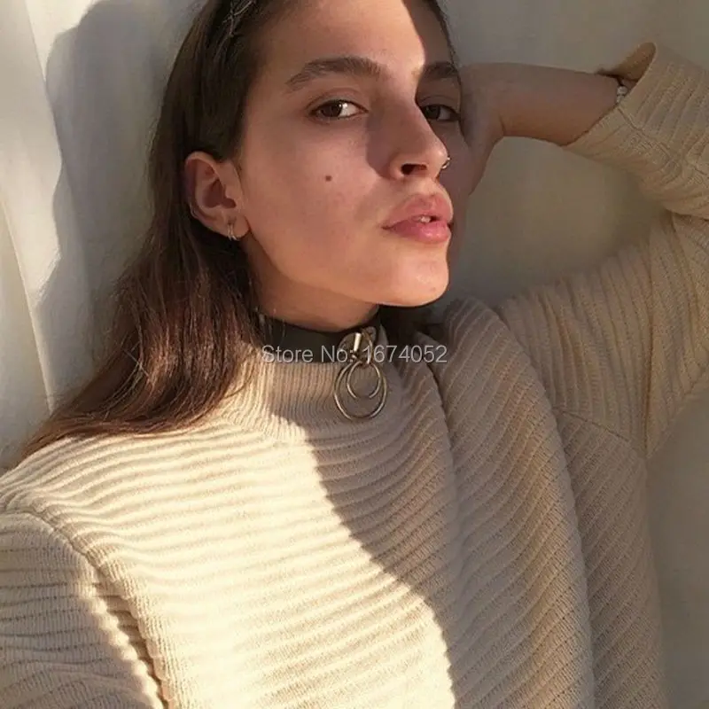 Модное ювелирное ожерелье-чокер ручной работы в стиле панк готика металлическая