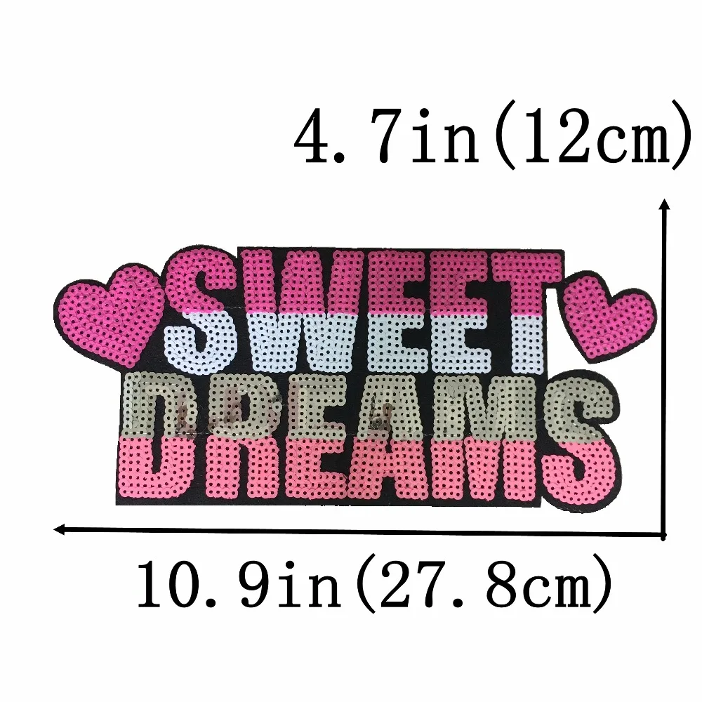 Новинка патчи с блестками и надписью SWEET DREAMS |