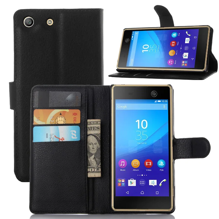 Ретро кошелек кожаный чехол для sony Xperia M5 книга Стиль с держателей карт | Мобильные