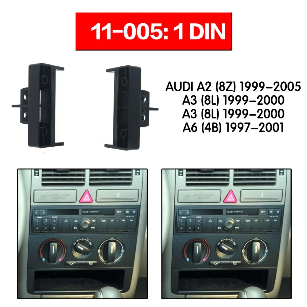 11 005 1Din радиоприемник фасция для AUDI A2 (8Z) A3 (8L) A4 (B5) A6 (4B) монтажная панель стерео