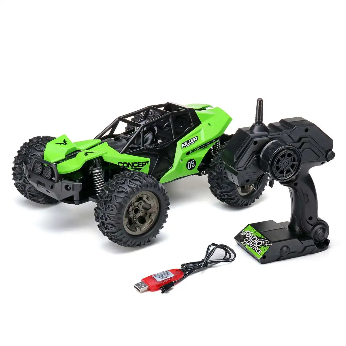 Green 1:12 RC автомобиль 4WD высокий гоночный скоростной автомобиль скалолазание Багги пульт дистанционного управления электрический автомобиль внедорожный автомобиль грузовик дрейф для мальчиков детей - Цвет: Green