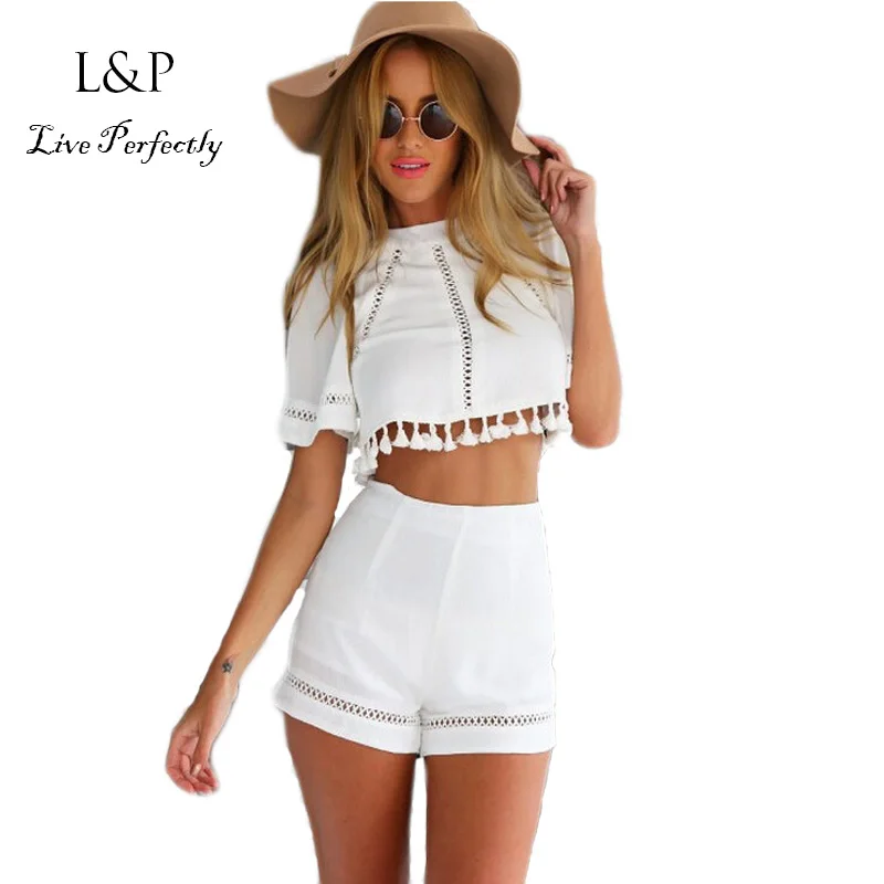 2 шт Combishort белые шорты женские 2020 Летний стиль комбинезоны для женщин топ и