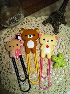 2017 г. бумажные ремесленные реле бесплатная доставка Rilakkuma Kawaii Сери Klip закладки /Memo