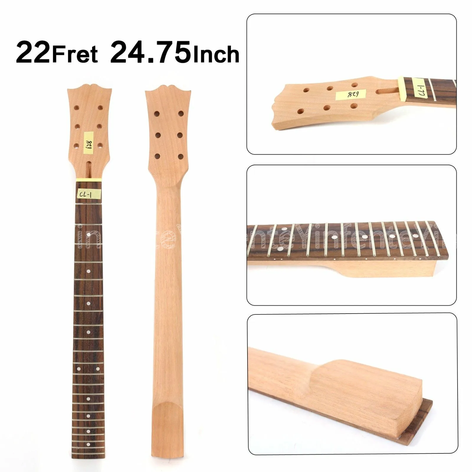 

Electric Guitar Neck 22Fret 24.75inch Mahogany+Rosewood Guitar Project/Parts#CL1