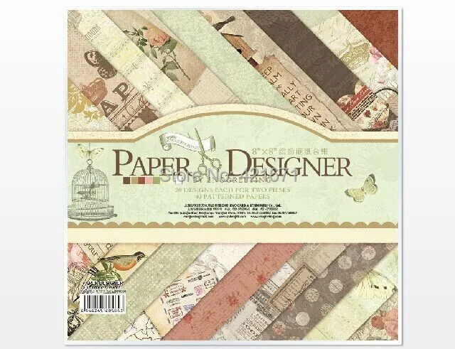 Новинка комфортная дневная тема 8 дюймов Цветочная бабочка 40 листов набор фона