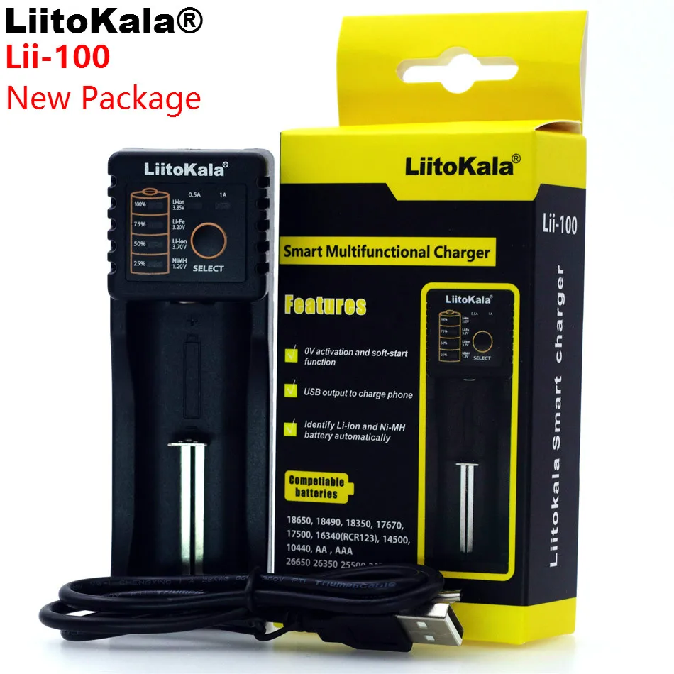 Новое Liitokala Lii S1 100 1 2 V / 3 V/3 7 V/4 25 18650/26650/18350/16340/18500/AA/AAA NiMH литиевое зарядное