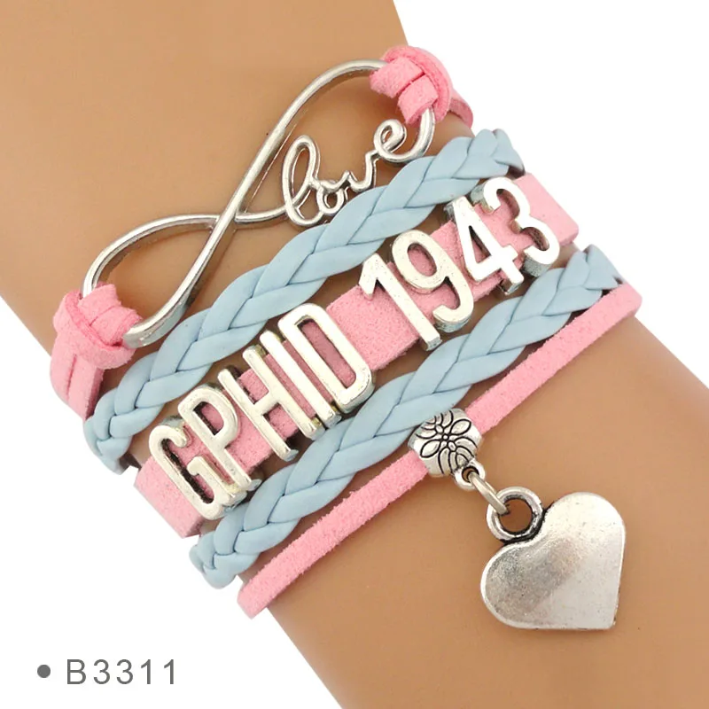 Колледж Fratority AKA DST GPhiD зет ADPi AGS ZTA Альфа Omicron Pi AGK Чи Омега Tri Delta Sigma Kappaa Phi Mu Гам Браслеты - Окраска металла: B3311