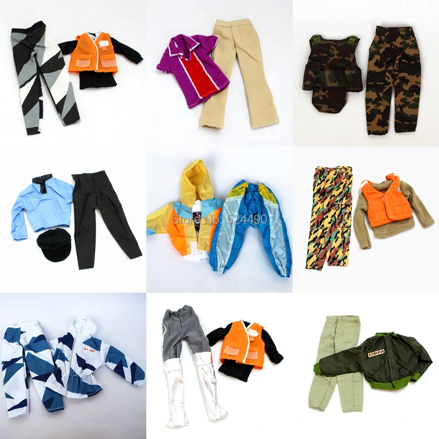 10 комплектов одежда ручной работы костюм с вилкой шар Униформа армейская Боевая