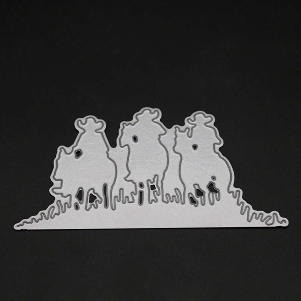 Ковбойская травяная металлическая резка штампы Скрапбукинг Ремесло тонкая бумага тиснение карты сделать