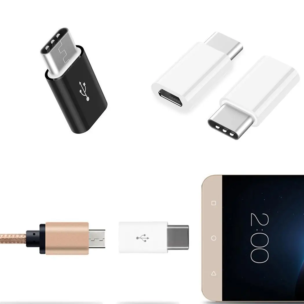 5 шт./компл. USB-C type-C к Micro Mini USB адаптер для зарядки данных