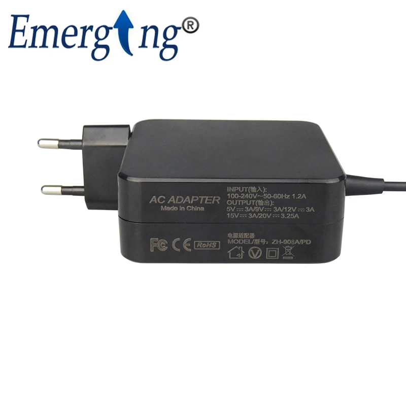20V 3.25a 65W AC TYPE-C USB-C адаптер питания для Lenovo Yoga910-13IKB yoga720 Yoga5 X270 T580 S2 E480 E470 | Компьютеры