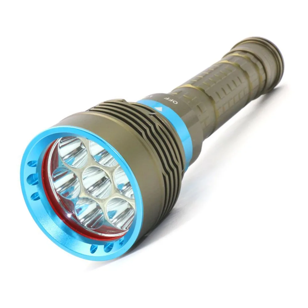 Asafee мощный подводный водонепроницаемый фонарик для подводной охоты Cree 7x XM T6 L2 светодиодный Дайвинг вспышка светильник фонарь светильник