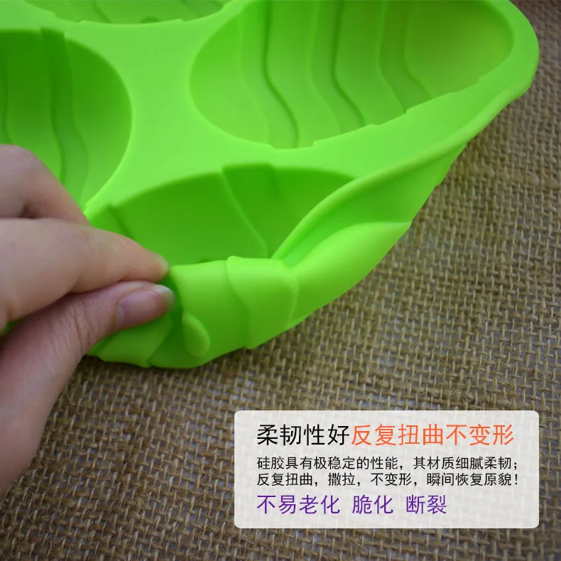 6 Dinasour egg holes silicone cake mold Easter shaped handmade soap plastic baking | Дом и сад
